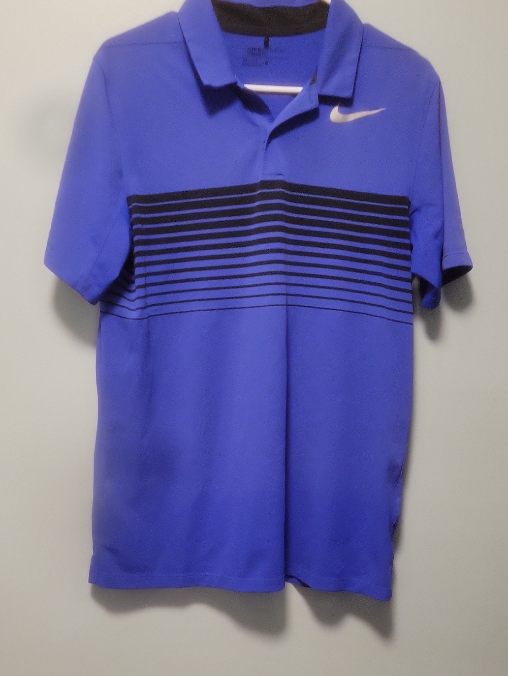 Nike Men’s Royal Blue Polo with Black Stripes